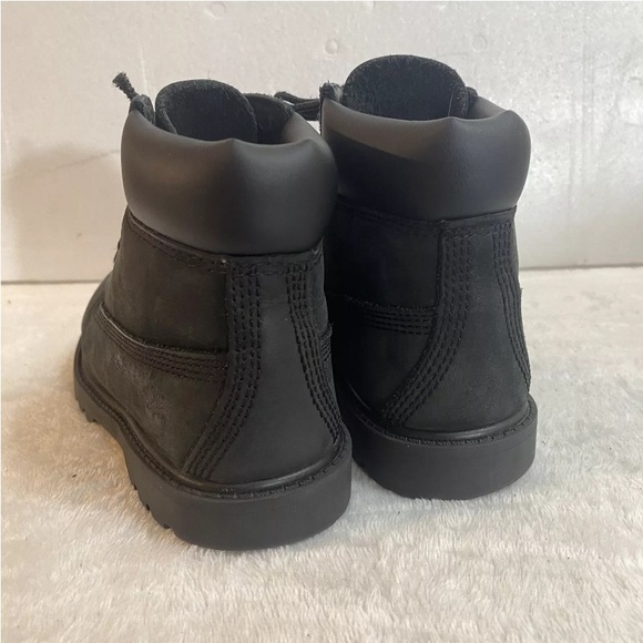 Timberland Premium 6" Black Nubuck Leather Waterproof Insulated Boot Toddler 11M - Picture 3 of 14